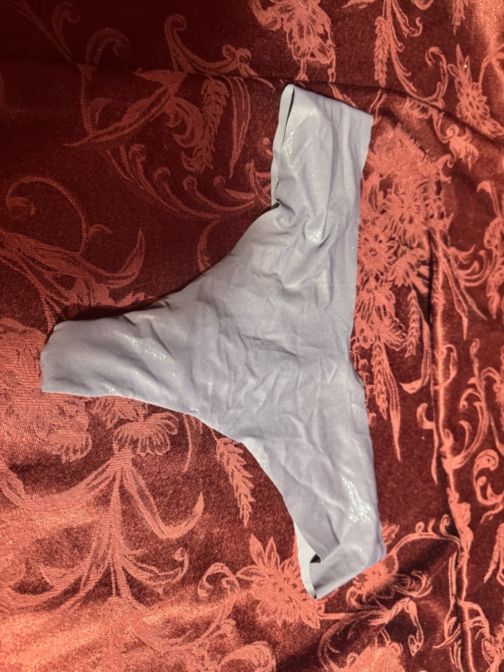 Victoria's Secret Light Silver Shimmer Thong XL